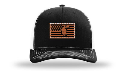 Eagle Flag 1 Leather Patch Richardson 112 Hat