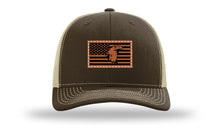Load image into Gallery viewer, Eagle Flag 1 Leather Patch Richardson 112 Hat
