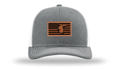 Eagle Flag 1 Leather Patch Richardson 112 Hat