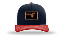Load image into Gallery viewer, Eagle Flag 1 Leather Patch Richardson 112 Hat
