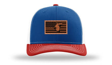 Load image into Gallery viewer, Eagle Flag 1 Leather Patch Richardson 112 Hat
