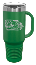 Load image into Gallery viewer, Eagle Flag 2 40oz Handle Mug Laser Engraved
