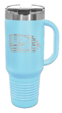 Load image into Gallery viewer, Eagle Flag 2 40oz Handle Mug Laser Engraved
