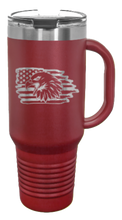 Load image into Gallery viewer, Eagle Flag 2 40oz Handle Mug Laser Engraved
