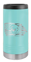 Load image into Gallery viewer, Eagle Flag 2 Laser Engraved Slim Can Insulated Koosie
