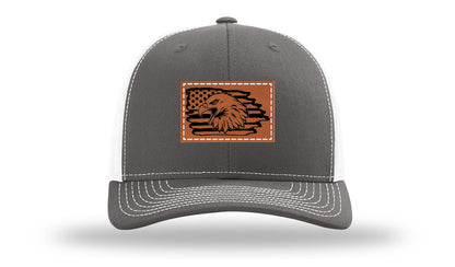 Eagle Flag Leather Patch Richardson 112 Hat