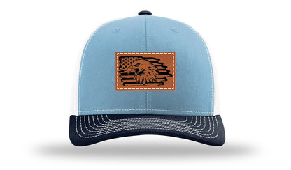 Eagle Flag Leather Patch Richardson 112 Hat