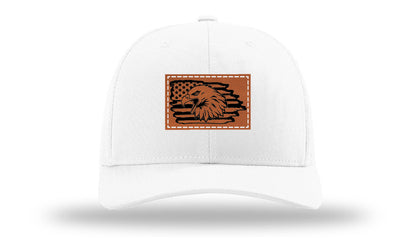 Eagle Flag Leather Patch Richardson 112 Hat
