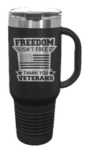 Load image into Gallery viewer, Freedom Isn&#39;t Free 2 40oz Handle Mug Laser Engraved
