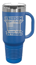 Load image into Gallery viewer, Freedom Isn&#39;t Free 2 40oz Handle Mug Laser Engraved
