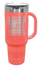 Load image into Gallery viewer, Freedom Isn&#39;t Free 2 40oz Handle Mug Laser Engraved
