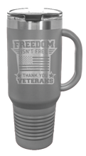 Load image into Gallery viewer, Freedom Isn&#39;t Free 2 40oz Handle Mug Laser Engraved
