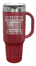 Load image into Gallery viewer, Freedom Isn&#39;t Free 2 40oz Handle Mug Laser Engraved
