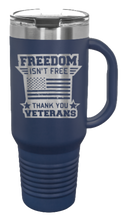 Load image into Gallery viewer, Freedom Isn&#39;t Free 2 40oz Handle Mug Laser Engraved
