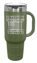 Load image into Gallery viewer, Freedom Isn&#39;t Free 2 40oz Handle Mug Laser Engraved
