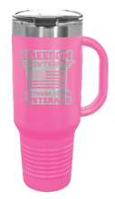 Load image into Gallery viewer, Freedom Isn&#39;t Free 2 40oz Handle Mug Laser Engraved
