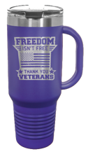 Load image into Gallery viewer, Freedom Isn&#39;t Free 2 40oz Handle Mug Laser Engraved
