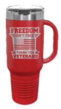 Load image into Gallery viewer, Freedom Isn&#39;t Free 2 40oz Handle Mug Laser Engraved
