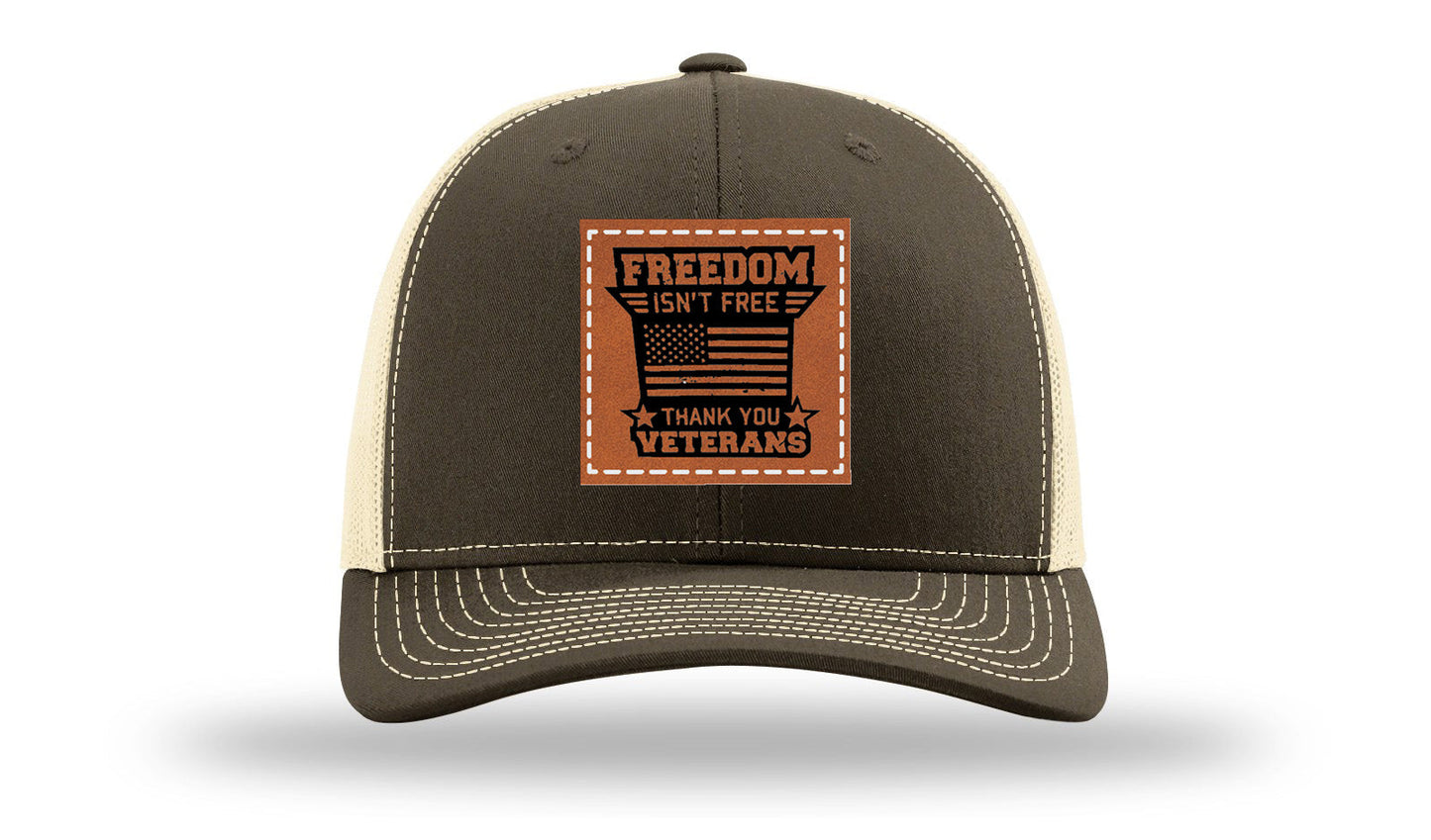 Freedom Isn't Free Leather Patch Richardson 112 Hat