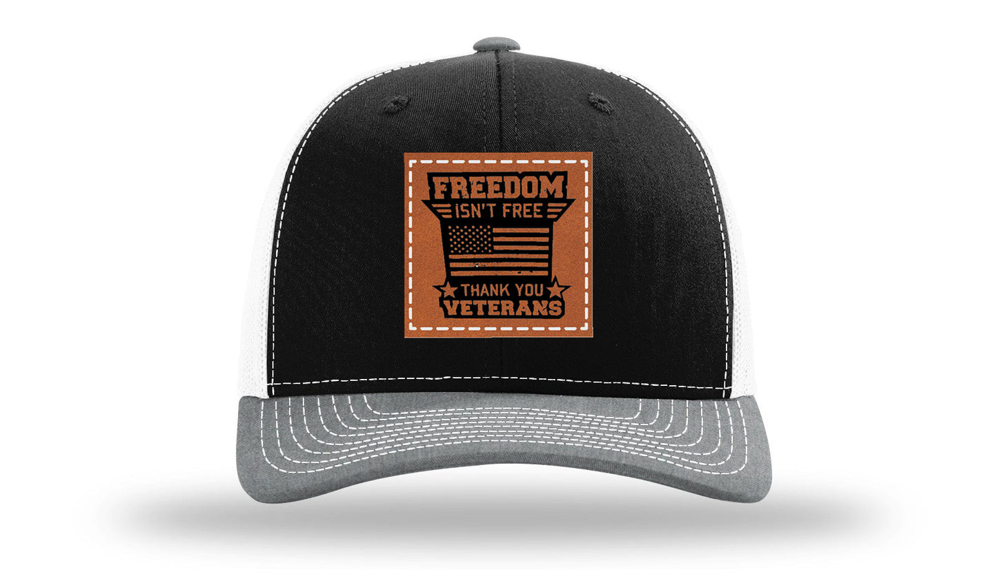Freedom Isn't Free Leather Patch Richardson 112 Hat