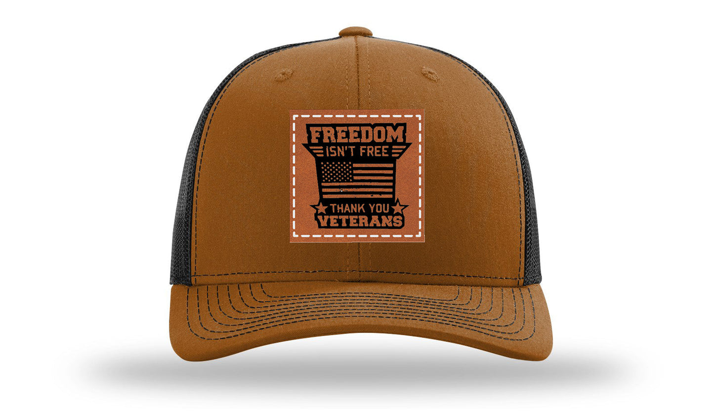 Freedom Isn't Free Leather Patch Richardson 112 Hat