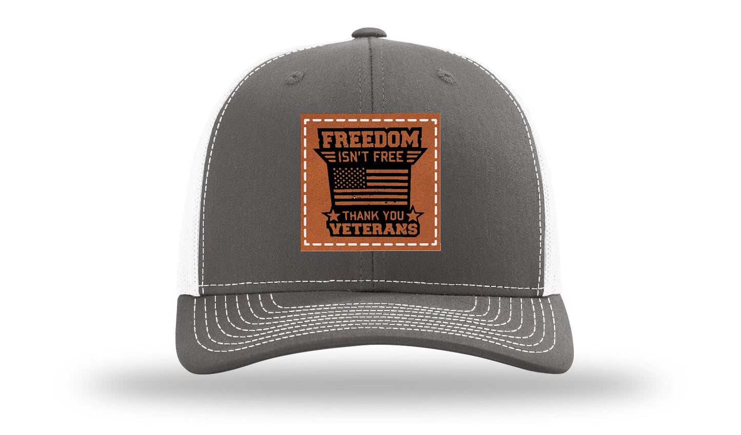 Freedom Isn't Free Leather Patch Richardson 112 Hat