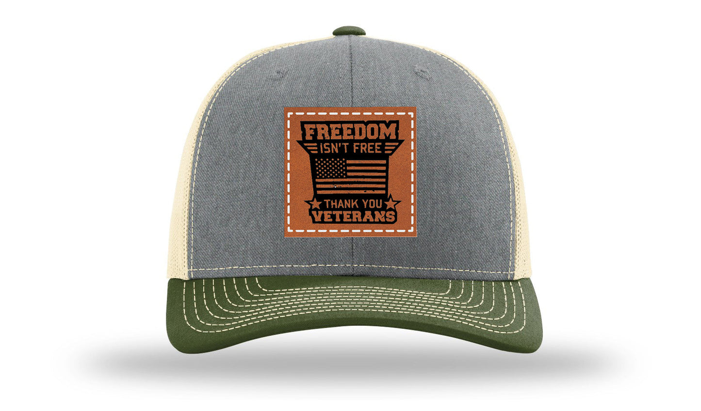 Freedom Isn't Free Leather Patch Richardson 112 Hat