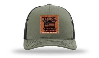 Freedom Isn't Free Leather Patch Richardson 112 Hat