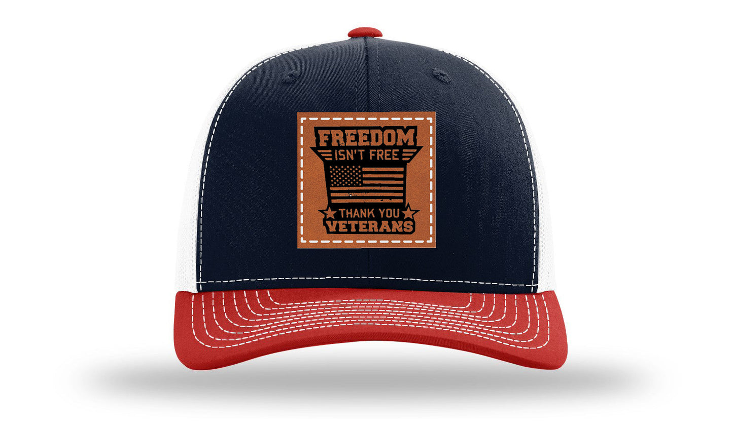 Freedom Isn't Free Leather Patch Richardson 112 Hat