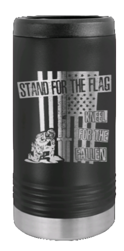 Stand For The Flag 2 Laser Engraved Slim Can Insulated Koosie