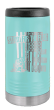 Load image into Gallery viewer, Stand For The Flag 2 Laser Engraved Slim Can Insulated Koosie
