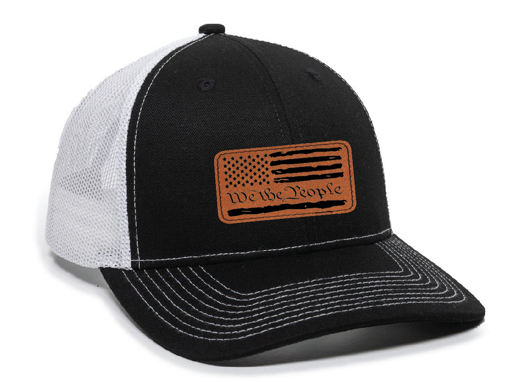 We The People Leather Patch Hat