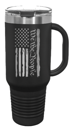 We The People Flag 40oz Handle Mug Laser Engraved