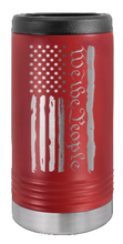 Load image into Gallery viewer, We The People Flag Laser Engraved Slim Can Insulated Koosie
