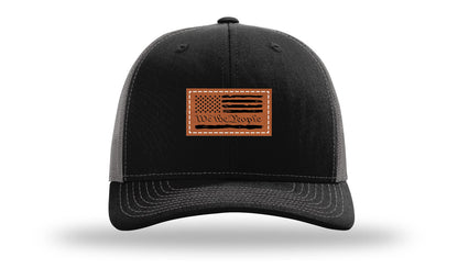 We The People Flag Leather Patch Richardson 112 Hat