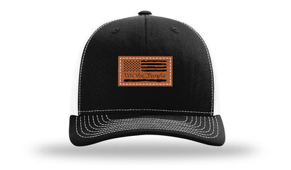 We The People Flag Leather Patch Richardson 112 Hat