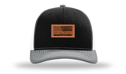 We The People Flag Leather Patch Richardson 112 Hat