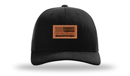 We The People Flag Leather Patch Richardson 112 Hat