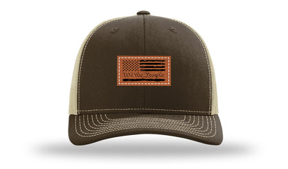 We The People Flag Leather Patch Richardson 112 Hat
