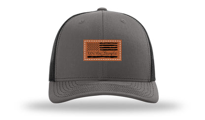 We The People Flag Leather Patch Richardson 112 Hat