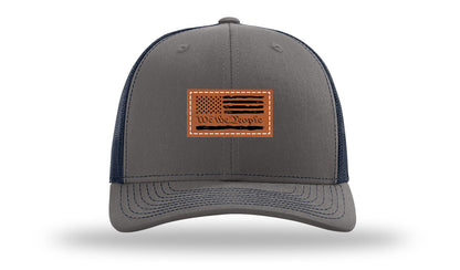 We The People Flag Leather Patch Richardson 112 Hat