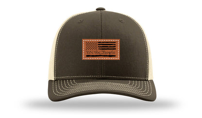 We The People Flag Leather Patch Richardson 112 Hat