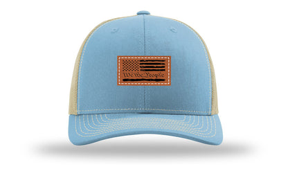 We The People Flag Leather Patch Richardson 112 Hat