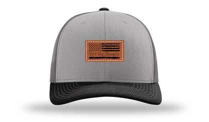 We The People Flag Leather Patch Richardson 112 Hat