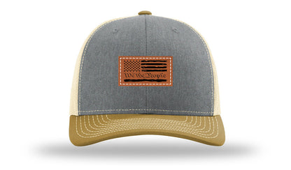 We The People Flag Leather Patch Richardson 112 Hat