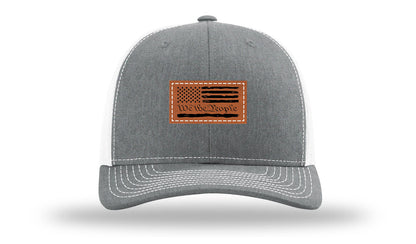 We The People Flag Leather Patch Richardson 112 Hat