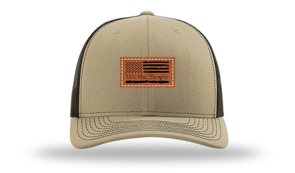 We The People Flag Leather Patch Richardson 112 Hat