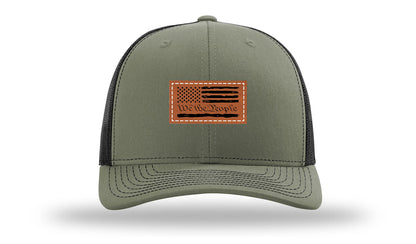 We The People Flag Leather Patch Richardson 112 Hat
