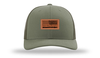We The People Flag Leather Patch Richardson 112 Hat