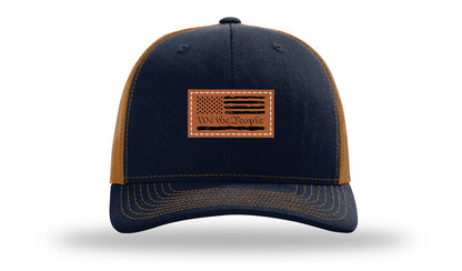 We The People Flag Leather Patch Richardson 112 Hat